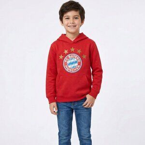 Authentic FC Bayern Munich Kids Red Pullover Hoodie